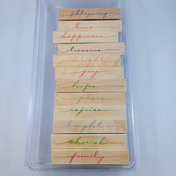 Hero Arts Holiday Border Stamps Word Paper Crafts Card Making Scrapbooking Read - Picture 1 of 8